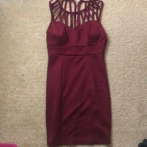 Red women cocktail dress